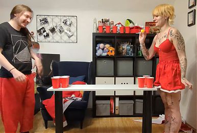 End of the Year Game of Strip Beer Pong